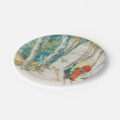 Winter Ski door Carl Larsson Papieren Bordje (Gekanteld)