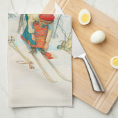 Winter Ski door Carl Larsson Theedoek (Quarter Fold)