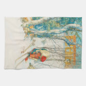 Winter Ski door Carl Larsson Theedoek (Horizontaal)