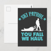Winter Ski Gift Ski Patrol U Herfst We houden van Briefkaart (Voorkant / Achterkant)