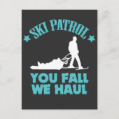 Winter Ski Gift Ski Patrol U Herfst We houden van Briefkaart (Voorkant)