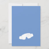 Winter Ski handschoenen in Heart Shape Wedding Kaart (Achterkant)