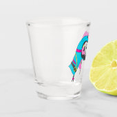 Winter Ski handschoenen in Initialen van Heart Sha Shot Glas (Links)