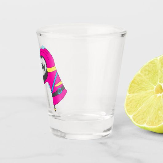 Winter Ski handschoenen in Initialen van Heart Sha Shot Glas (Rechts)