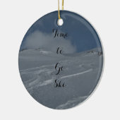 Winter Ski/Love Kerstversiering Keramisch Ornament (Links)