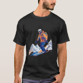 Winter Ski Mountain Fun Fun Voyage Discovery T-shirt (Voorkant)
