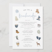 Winter Ski Resort Bachelorette Weekend Itinerary Kaart (Achterkant)