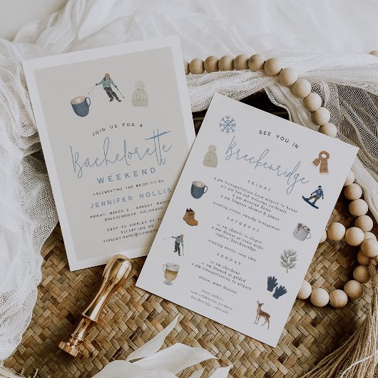 Winter Ski Resort Bachelorette Weekend Itinerary Kaart