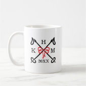Winter Ski Slopes Monogram Mug Koffiemok (Links)