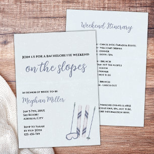 Winter Ski Sneeuw Bachelorette Weekend Route Kaart