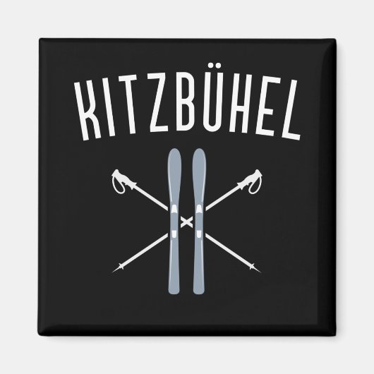 Winter Ski Tirol Kitzbühel Wintersport Magneet (Voorkant)