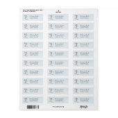 Winter Ski Vakantie Retour Adres Etiket (Full Sheet)