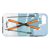 Winter Skien aangepaste telefoongesprekken Case-Mate iPhone Case (Achterkant (Horizontaal))