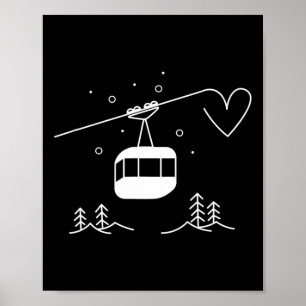 Winter Skiën Godel Vakantie Apres Ski Lift Snowboa Poster