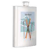 Winter Skien maatkolf Heupfles (Rechts)