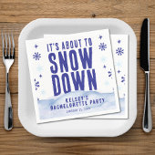 Winter Skiën Sneeuwvlok Bachelorette Party Servet