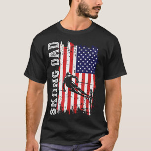 Winter Skïerende Vader Voor Liefhebber Ski Usa Vla T-shirt