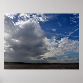 Winter Skies met wolk Poster