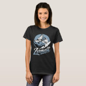 Winter Skiing Adventure, Zermatt Mountain Ski Fun T-shirt (Voorkant volledig)