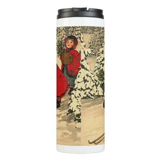 Winter Skiing Coffee Thermosbeker (Achterkant)