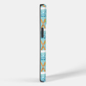 Winter Skiing Damask Case-Mate iPhone Case (Achterkant / Rechts)