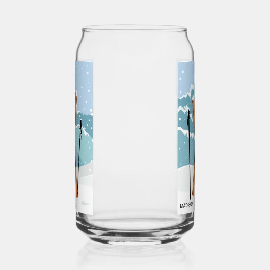 Winter Skiing, douanenaam Blikvorm Glas (Rechts)