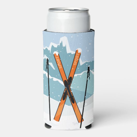 Winter Skiing, douanenaam Seltzer Blikjeskoeler (Seltzer Voorkant)