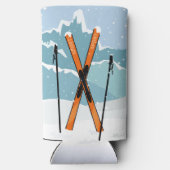 Winter Skiing, douanenaam Seltzer Blikjeskoeler (Achterkant)