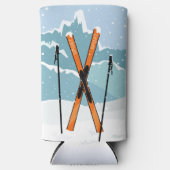 Winter Skiing, douanenaam Seltzer Blikjeskoeler (Voorkant)