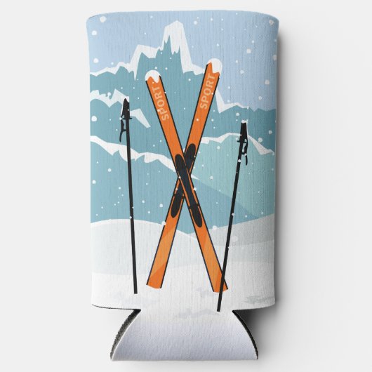 Winter Skiing, douanenaam Seltzer Blikjeskoeler (Voorkant)