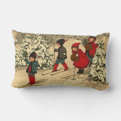 Winter Skiing Kussen (Achterkant)