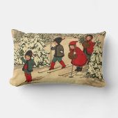 Winter Skiing Kussen (Voorkant)