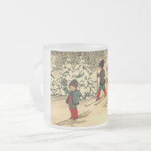 Winter Skiing Matglas Koffiemok (Voorkant links)