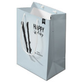 Winter Skiing Prettige feestdagen Gift Bag Medium Cadeauzakje (Voorkant Gekanteld)