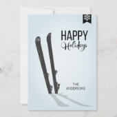 Winter Skiing Prettige feestdagen Holiday Kaart (Voorkant)