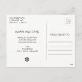 Winter Skiing Prettige feestdagen kerstBriefkaart (Achterkant)