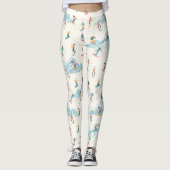 Winter Skiing Snow Mountains Skiers Leggings (Voorkant)