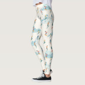 Winter Skiing Snow Mountains Skiers Leggings (Links)