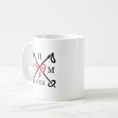 Winter Skioorden Monogrammok Koffiemok (Voorkant links)