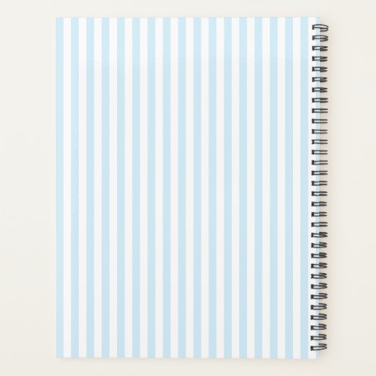 Winter Sky Blue Plaid Planner (Achterkant)