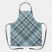 Winter Sky Blue Plaid Schort (Voorkant)