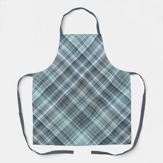 Winter Sky Blue Plaid Schort (Voorkant)