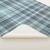 Winter Sky Blue Plaid Sherpa Deken (3/4)