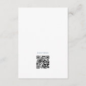 Winter Sky Navy and Gold Floral Wedding Informatiekaartje (Achterkant)