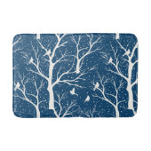  Winter Sky Witte Vogels Sneeuwvlokken Badmat (Voorkant)