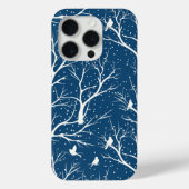 Winter Sky Witte Vogels Sneeuwvlokken Case-Mate iPhone Case (Achterkant)