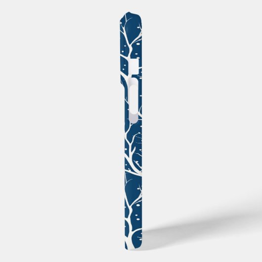 Winter Sky Witte Vogels Sneeuwvlokken Case-Mate iPhone Case (Achterkant / Links)