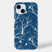  Winter Sky Witte Vogels Sneeuwvlokken Case-Mate iPhone Case (Achterkant)