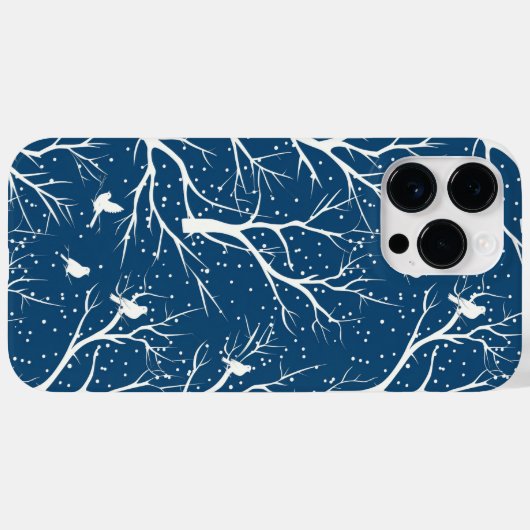  Winter Sky Witte Vogels Sneeuwvlokken Case-Mate iPhone Case (Achterkant (horizontaal))