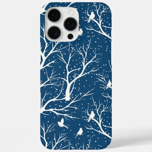  Winter Sky Witte Vogels Sneeuwvlokken Case-Mate iPhone Case (Achterkant)